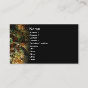 Sweet Autumn Abstract Fractal Art Business Card
