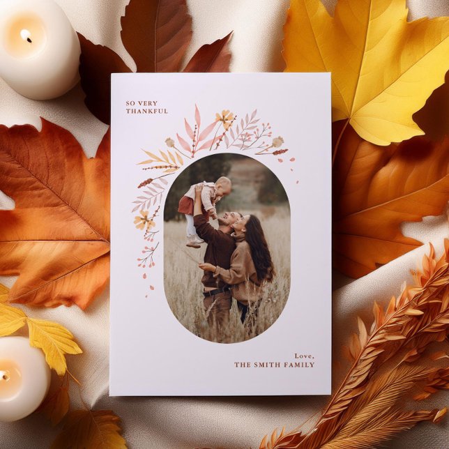 Sweet Autumn Floral  Holiday Card (Creator Uploaded)