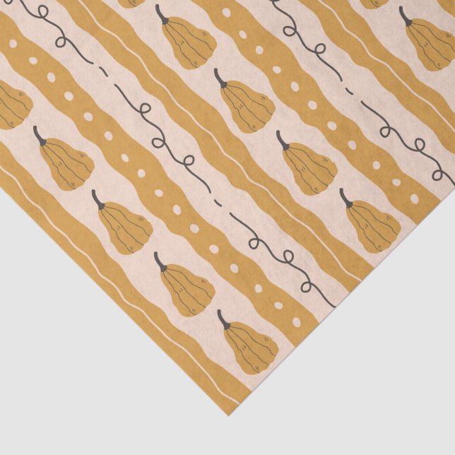 Sweet Autumn Pumpkin Pattern Wrapping Tissue Paper (Detail)