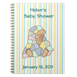 Sweet Baby and Quilt Baby Shower Notebook