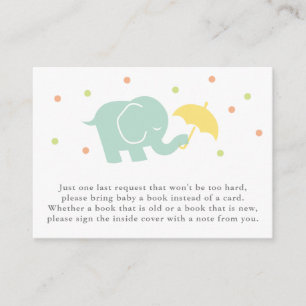 Sweet Baby Animal Baby Shower Book Request Insert