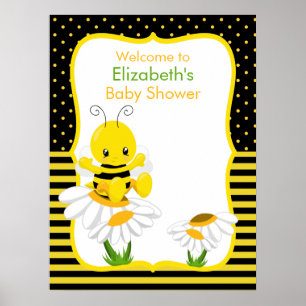 Sweet Baby Bee Baby Shower Poster