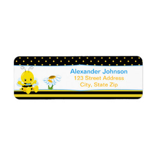 Sweet Baby Bee Boy Return Address Labels