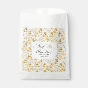 Sweet Baby Bee Floral Yellow Watercolor Favour Bag