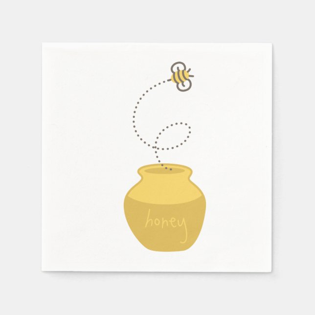 Sweet Baby Bee Honey Napkins (Front)
