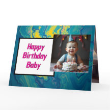 Sweet Baby Birthday Card – Instant Download