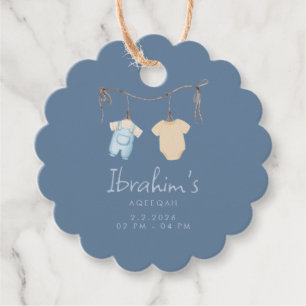 Sweet Baby Boy Aqeeqah Favor Favour Tags