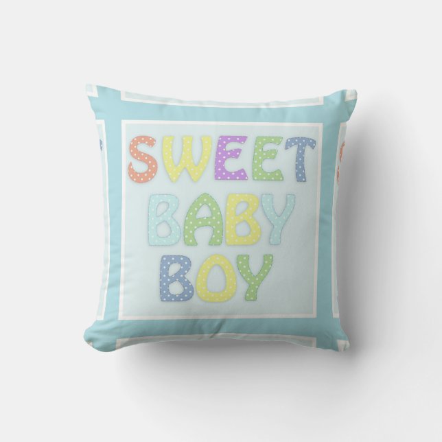 Sweet Baby Boy Pillow (Front)