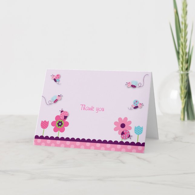 Sweet Baby Bug Thank You Note Cards (Front)