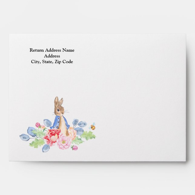 Sweet Baby Bunny | Rabbit Baby Shower Envelope (Front)