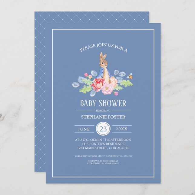 Sweet Baby Bunny | Rabbit Baby Shower Invitation (Front/Back)