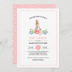 Sweet Baby Bunny   Rabbit Baby Shower Invitations