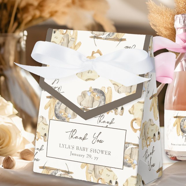 Sweet Baby Clothes Gender Neutral Favour Box (Gender Neutral favor boxes - from my Baby Clothes Baby Shower Collection)