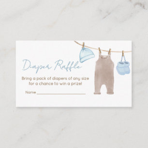 Sweet Baby Clothesline Baby Shower Diaper Raffle Enclosure Card