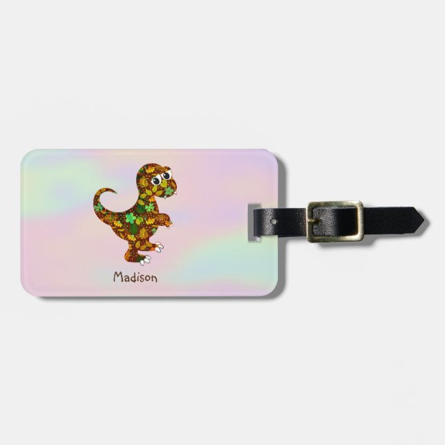 Sweet Baby Dinosaur Luggage Tag (Front Horizontal)