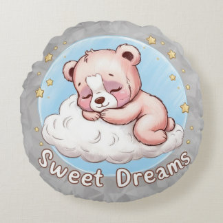 Sweet Baby Dreams Round Cushion