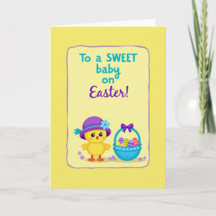 Sweet Baby Easter Faux Gold Foil Card