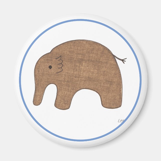 Sweet Baby Elephant Art Magnet-Erin Brie Art Magne Magnet (Front)