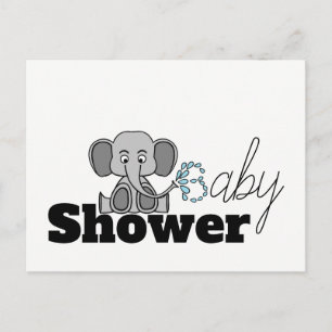 Sweet Baby Elephant, Baby Shower Invitation Postcard