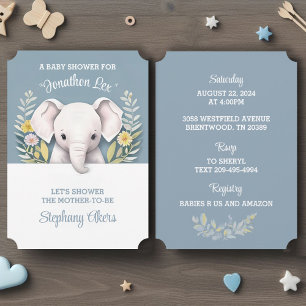 Sweet Baby Elephant Invitation