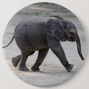 Sweet Baby Elephant Kibali 6 Cm Round Badge