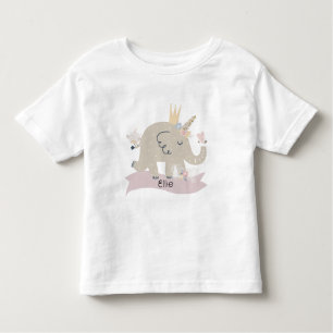 Sweet Baby Elephant Unicorn Custom Name      Toddler T-Shirt