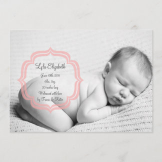 Sweet Baby Girl Birth Announcement
