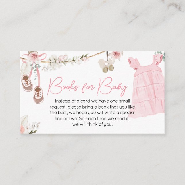 Sweet Baby Girl Boho Clothes Books for Baby Enclosure Card (Front)