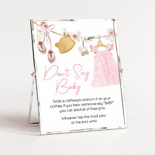Sweet Baby Girl Boho Clothes Don't Say Baby Poster