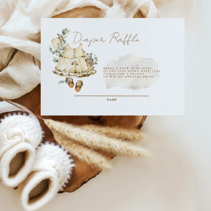 Sweet Baby Girl Boho Diaper Raffle Enclosure