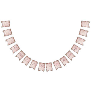 Sweet Baby Girl Floral Vintage Rose Baby Shower Bunting