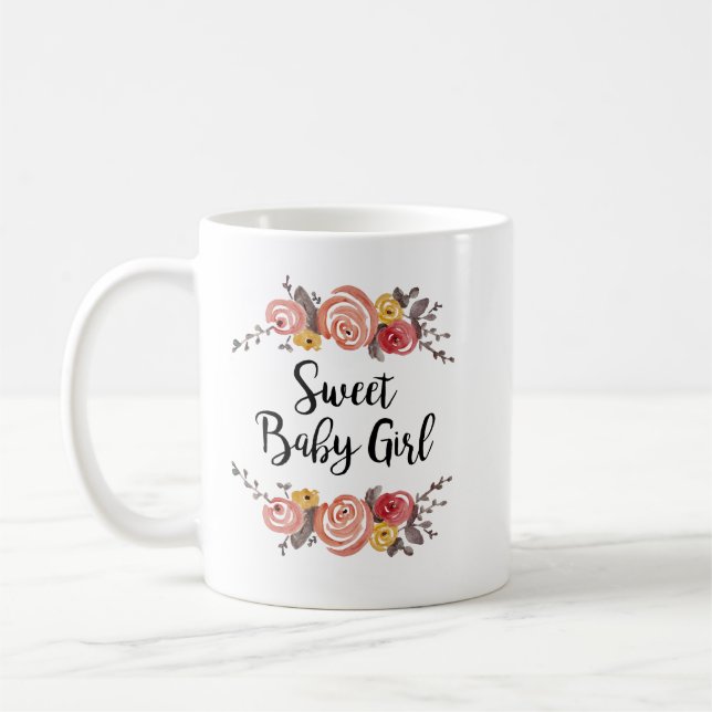 Sweet Baby Girl Gender Reveal Mug (Left)