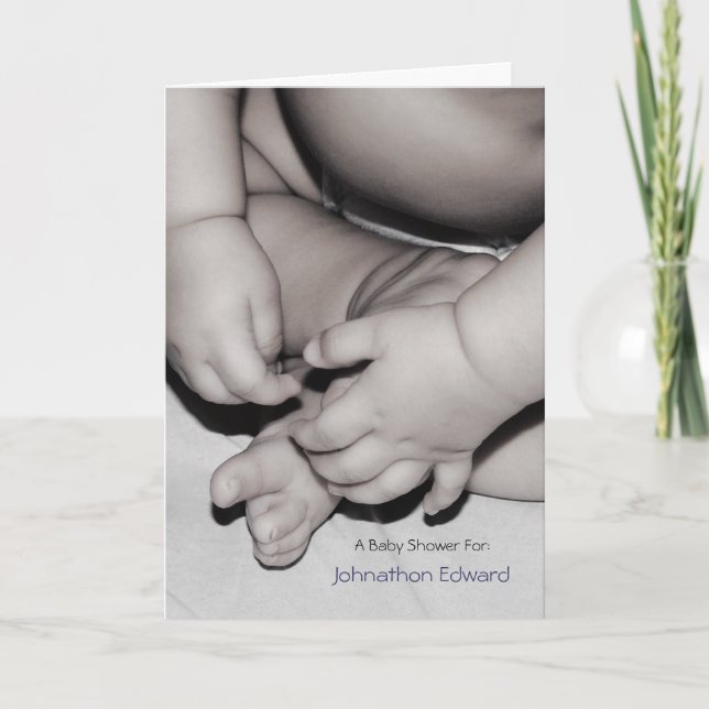 Sweet Baby Hands And Feet Baby Shower Invitation (Front)