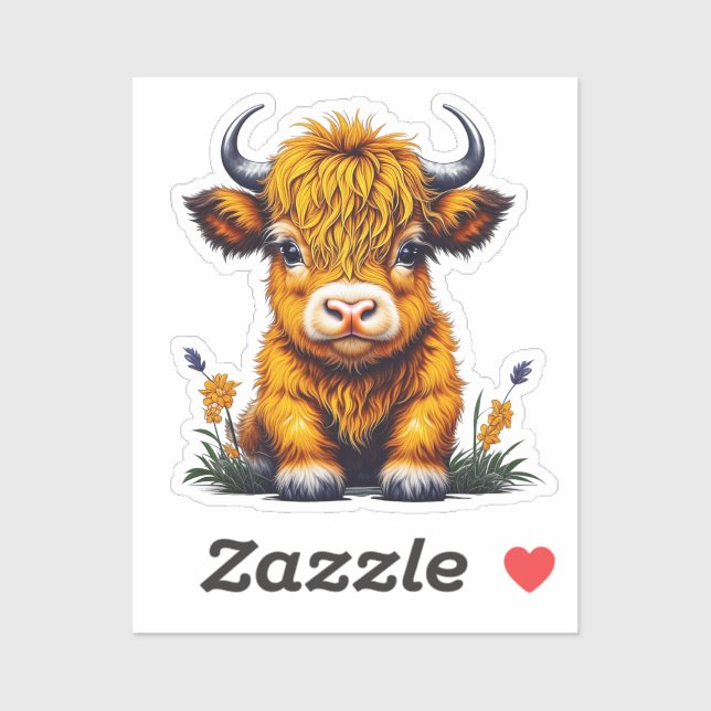 Sweet Baby Highland Cow (Sheet)