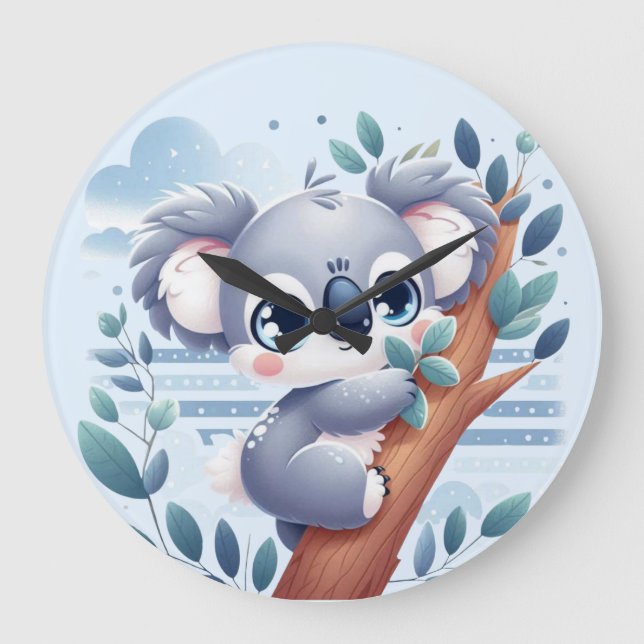 Sweet Baby Koala - Large Clock (Front)