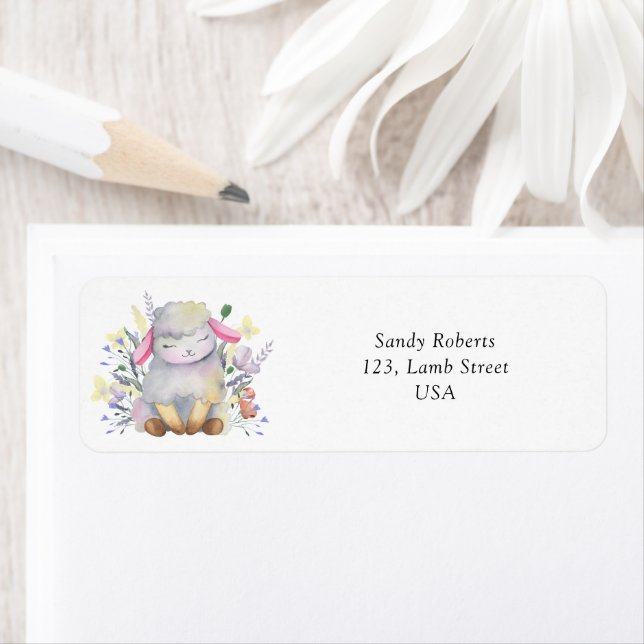 Sweet baby Lamb  Return Address Label (Insitu)
