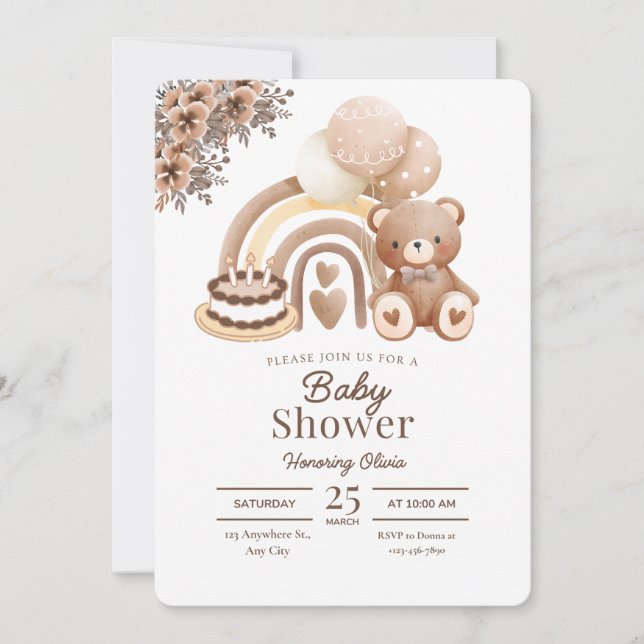 Sweet Baby Moments Shower Invitation (Front)
