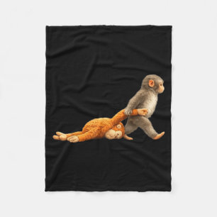 Sweet baby monkey punch fighter monkey meme fleece blanket