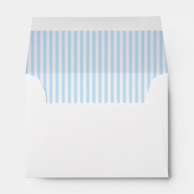 Sweet Baby Pale Blue Stripe Lined Envelopes (Back (Bottom))