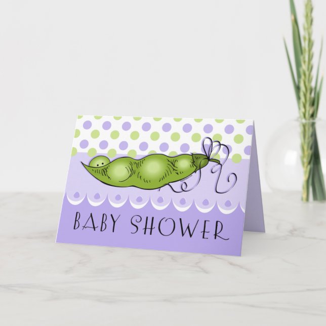 Sweet Baby Pea Baby Shower Invitation (Front)