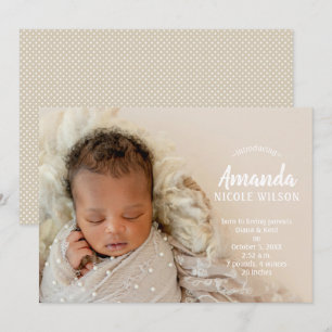 Sweet Baby Photo Birth Announcements