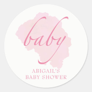 Sweet Baby Pink, Baby Shower Classic Round Sticker