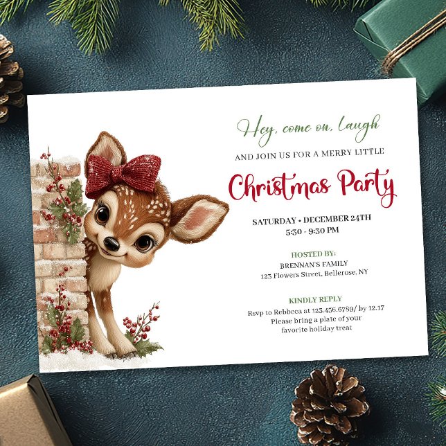 Sweet baby reindeer digital download party invite (Sweet baby reindeer digital download party invite)