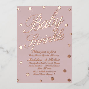 Sweet Baby Shower Sprinkle Gold Dots  Pressed 