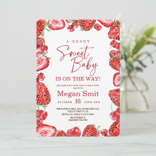 Sweet Baby Strawberry Baby Shower  Invitation