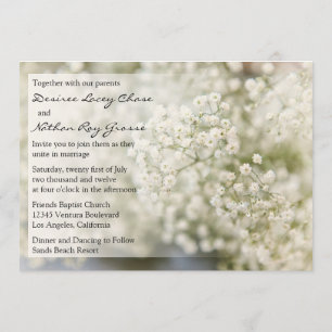 Sweet Baby's Breath Wedding Invitation