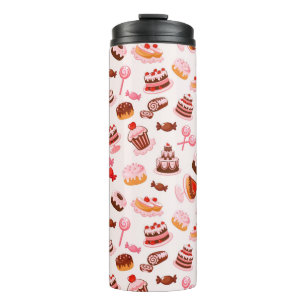 Sweet background thermal tumbler