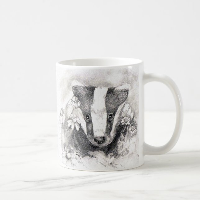 Sweet Badger Sketch Mug (Right)