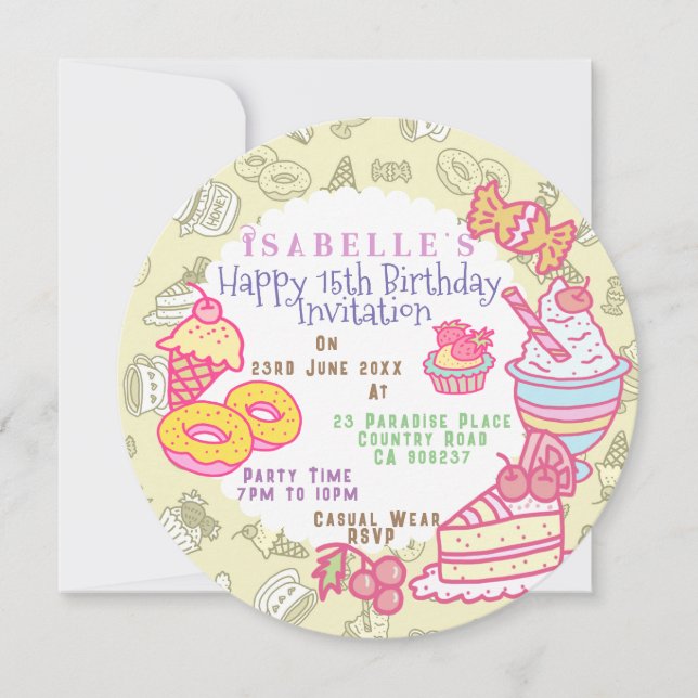 Sweet Bakery and Drinks  Holiday Card (Front)