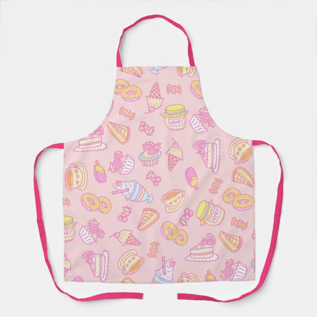 Sweet Bakery and Drinks Peach Apron (Front)
